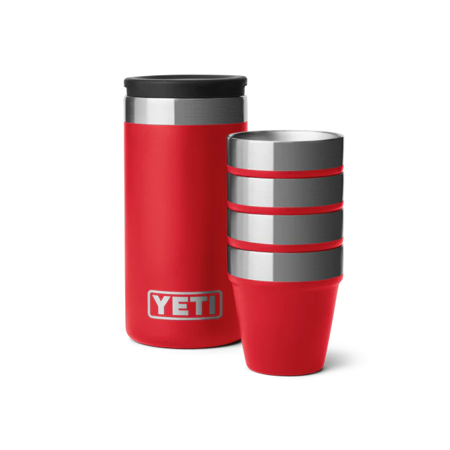 Yeti Shot Glasses & Case Rescue Red