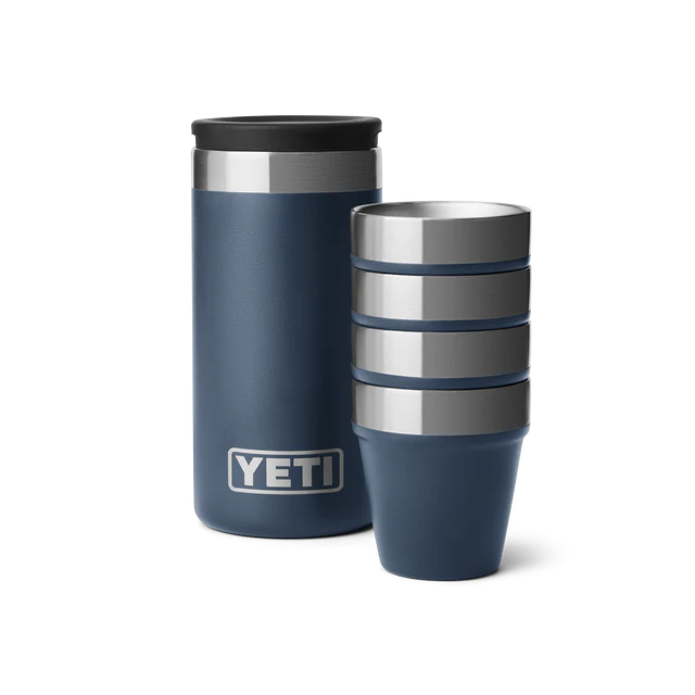 Yeti Shot Glasses & Case Navy