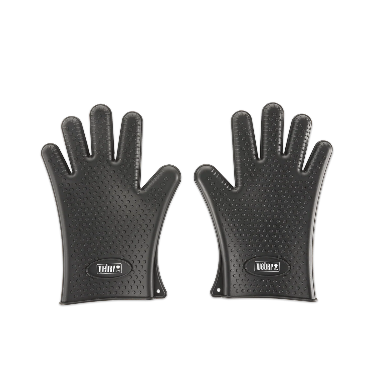 Weber smoking gloves in black, heat-resistant gloves designed for grilling and barbecue safety.