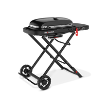 Load image into Gallery viewer, Weber Traveler Stealth Bundle Includes Half Griddle
