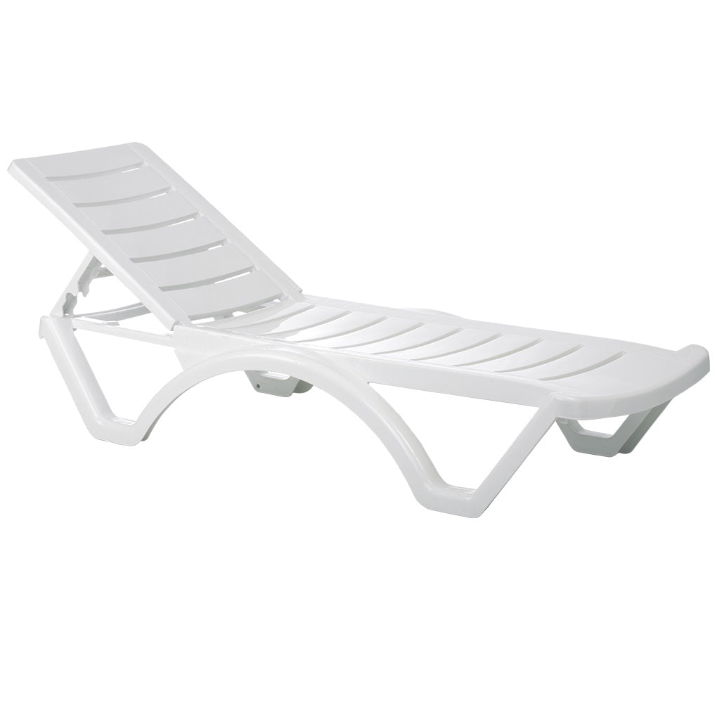 Furnlink Siesta Aqua Sunlounger - White (1 Year Warranty)