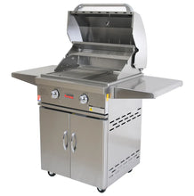 Load image into Gallery viewer, Grandfire Classic 26 BBQ on cart with two shelves -LPG Model
