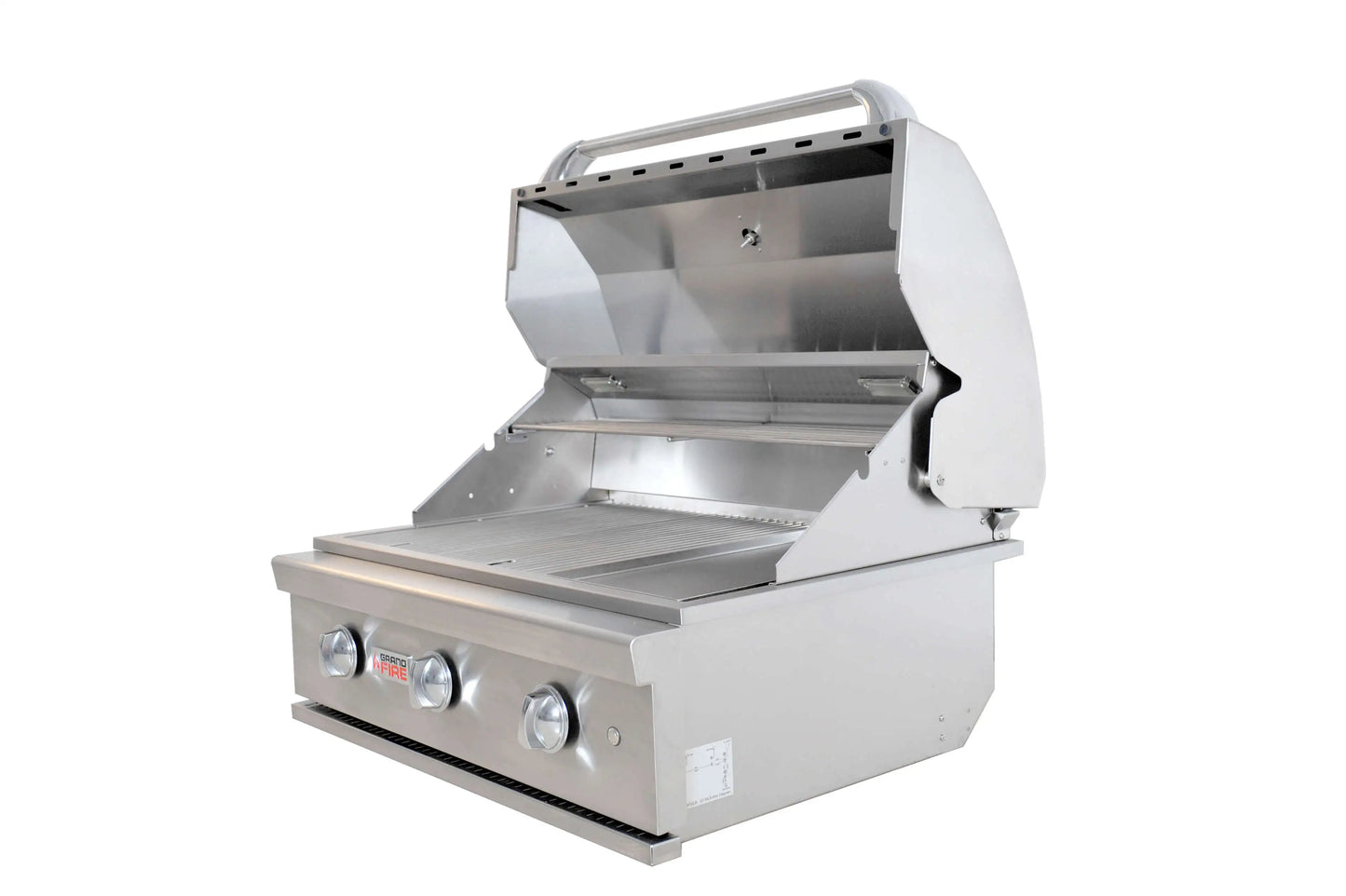 Grandfire Silverline 32 in-built grill head remains classic series profile no built-in back burner rotisserie kit