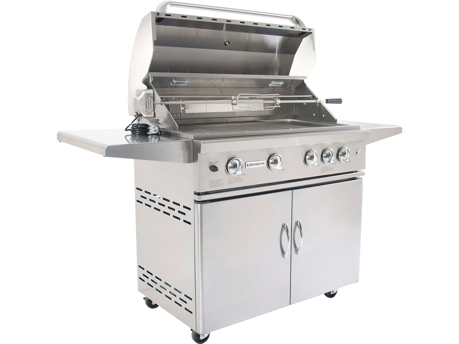 Grandfire Classic 38 S/S BBQ On Cart BBQ and Fireplace Centre