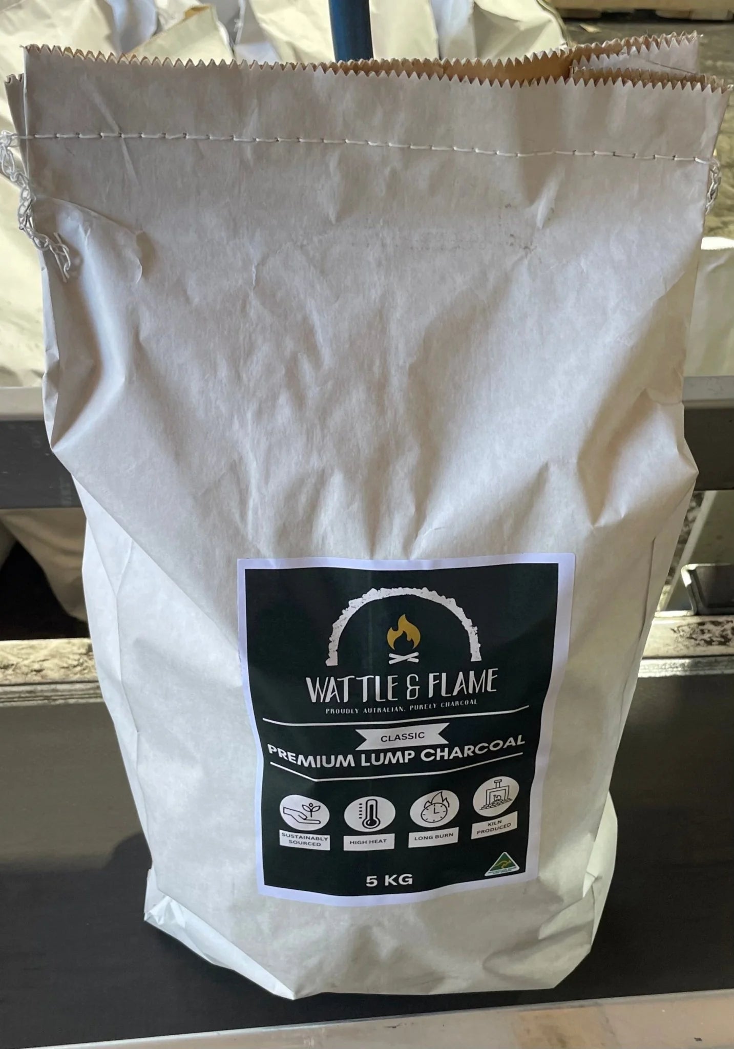 Wattle and Flame 5kg Classic Australian Mallee Lump Charcoal 35-70mm