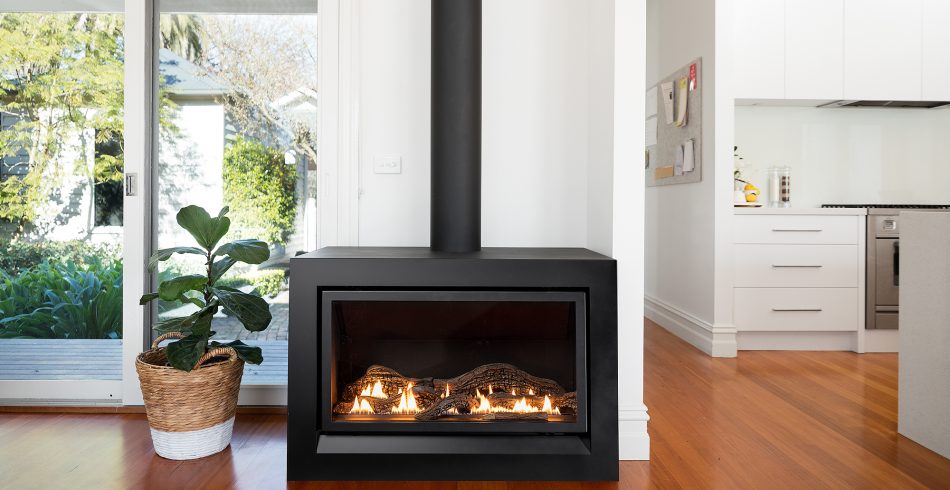 Heatmaster ENVIRO LPG GAS FIRE INC. remote (LOGS)
