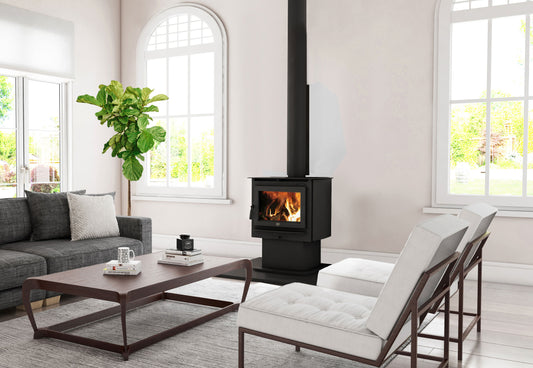 Lopi Evergreen Freestanding With Fan Inc Wood Firepla
