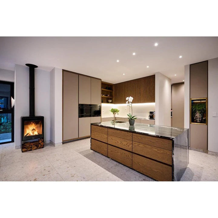 Lacunza Atlantic 613 Freestanding Wood Fireplace Includes Heat Shield