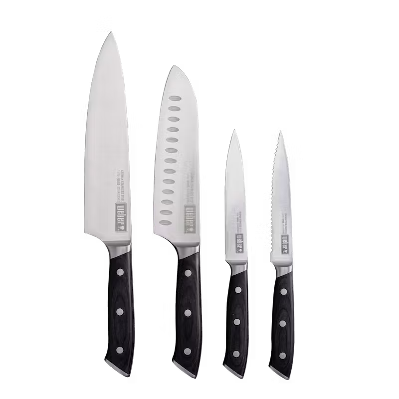 Everyday Set 4pc - Chef Santoku Utility Serrated Utility
