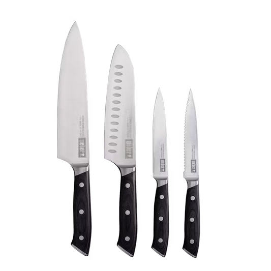 Everyday Set 4pc - Chef Santoku Utility Serrated Utility