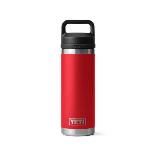Yeti Rambler 18oz Bottle Rescue Red w/ Chug Cap