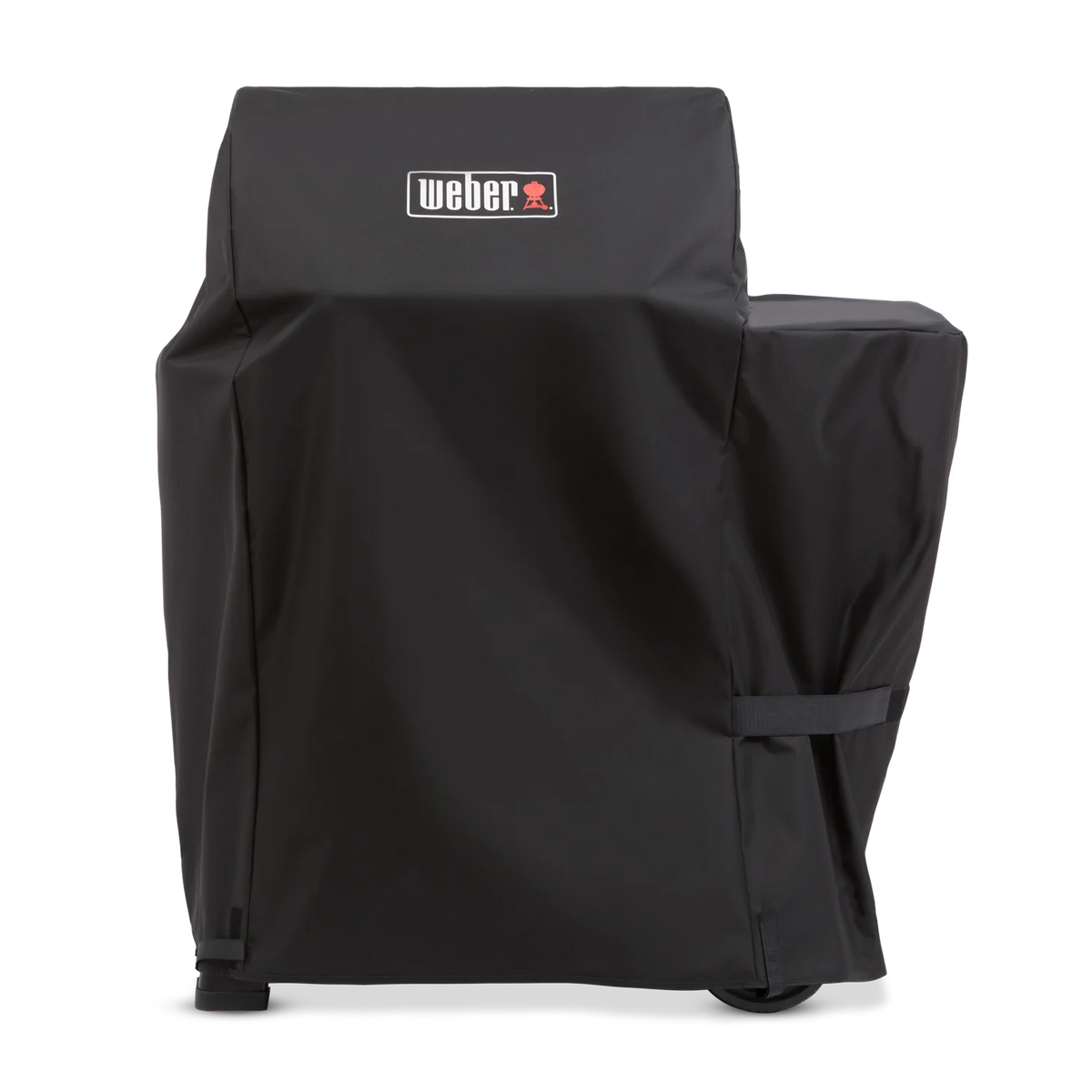 Weber Searwood 600 grill cover in black, designed to protect the 24-inch Searwood grill from weather and dust.