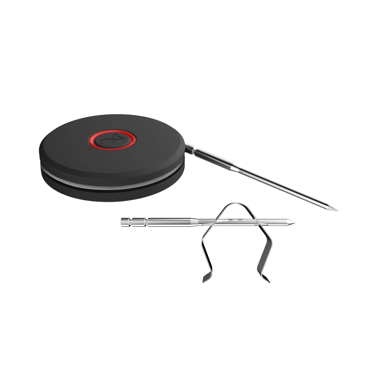 Weber Smart Probe and Grate Sensor tool for monitoring grilling temperature, featuring digital display and sensor probes.