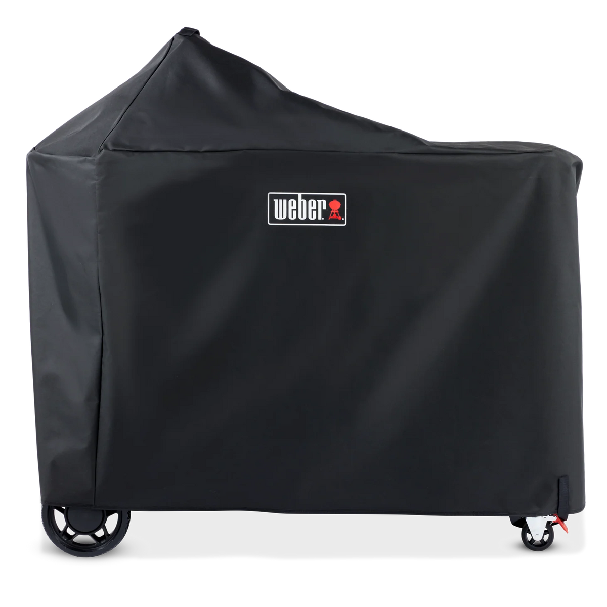 Weber Performer Premium Kettle 57cm barbecue cover, black weather-resistant cover designed for outdoor grilling protection.