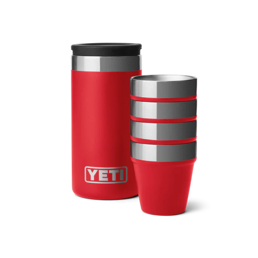 Yeti Shot Glasses & Case Rescue Red