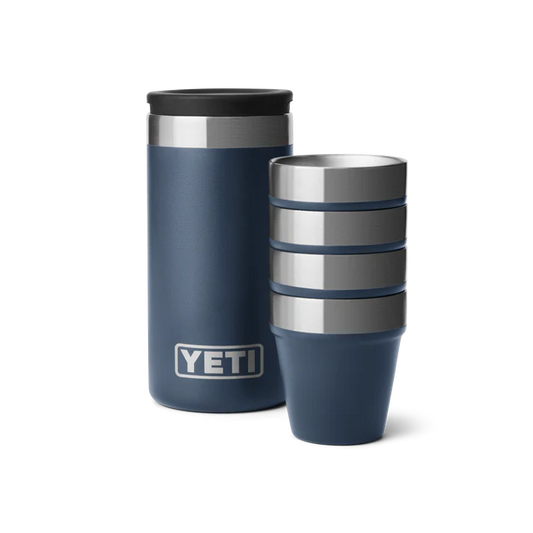 Yeti Shot Glasses & Case Navy