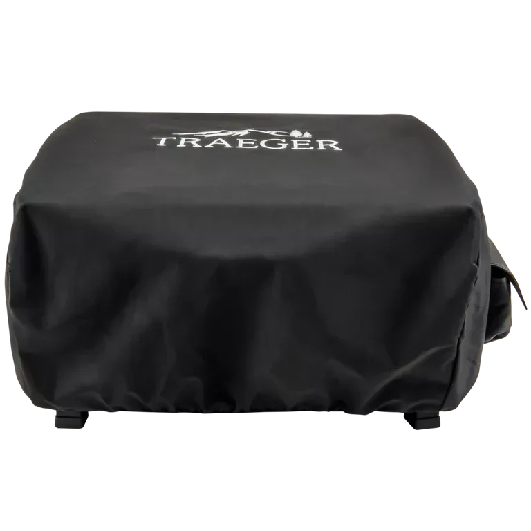 Black Traeger Ranger cover for BBQ accessories, designed to protect and extend the life of your Traeger grill.