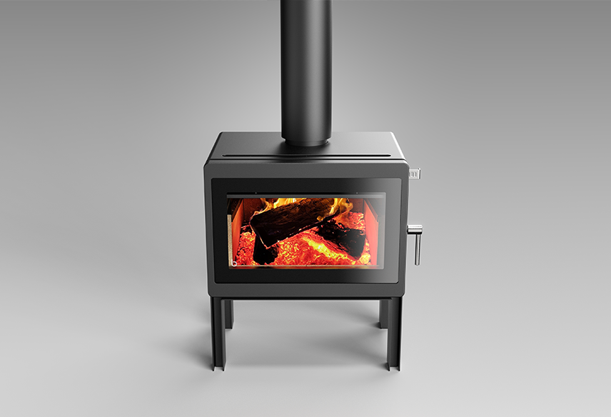 Blaze Z3 LEGS wood fireplace insert with sturdy metal legs, designed to support and elevate the fireplace unit.