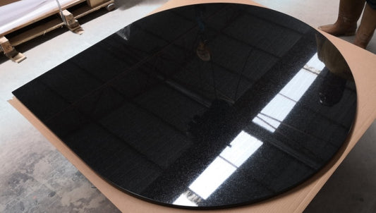 Castworks Hearth 1150x1150x20mm Teardrop Black Galaxy Granite