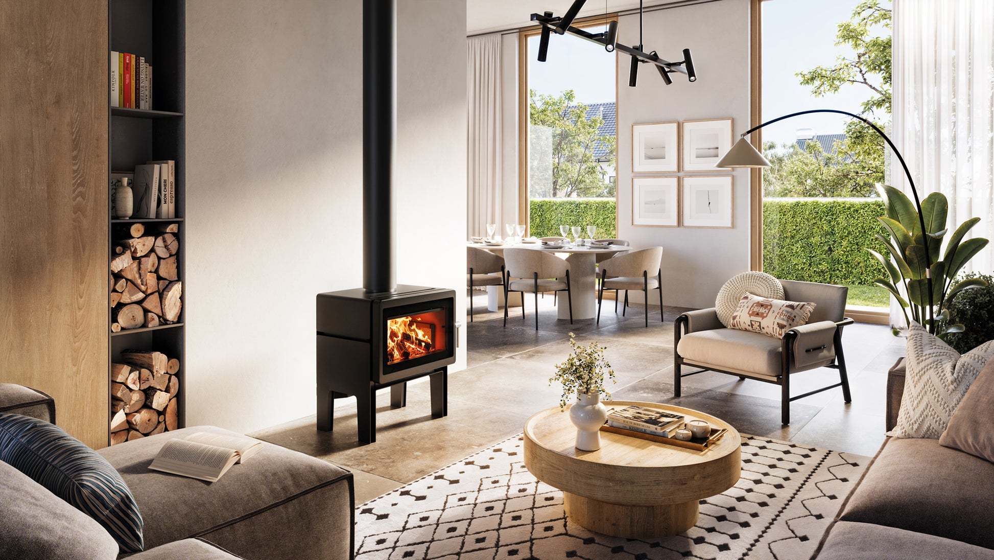 Blaze Z2 LEGS for wood fireplace, showing sturdy metal support legs with a black finish, designed for Blaze Z2 fireplace model.