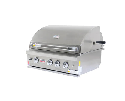 Grandfire Classic 32 in-built grill head SS grills hotplate flame tamer halogen lights back burner Rotis kit