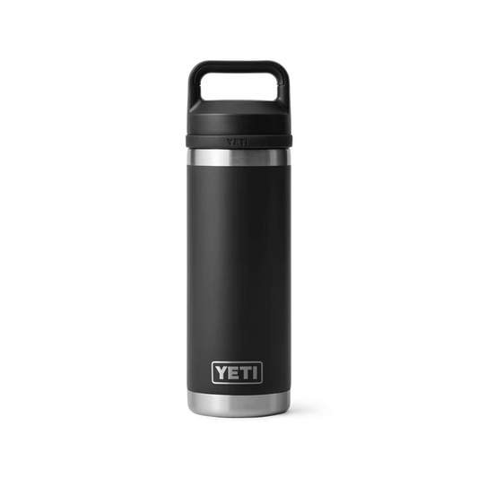 Yeti Rambler 18oz Bottle Black w/ Chug Cap V2