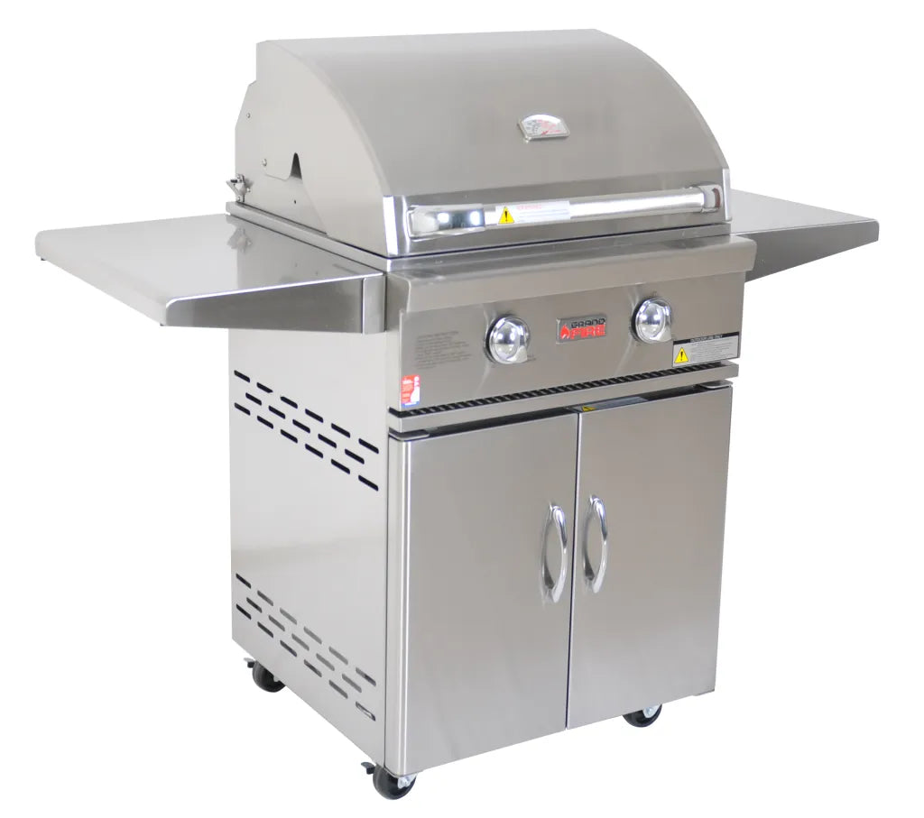 Grandfire Classic 26 BBQ on cart with two shelves -LPG Model
