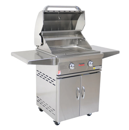 Grandfire Classic 26 BBQ on cart with two shelves -LPG Model