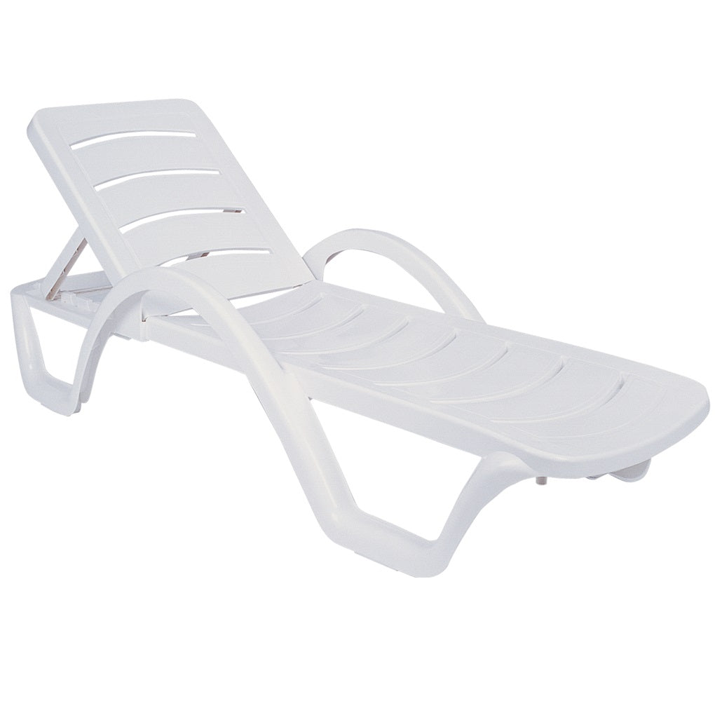 Furnlink Siesta Havana Sunlounger - White (1 Year Warranty)