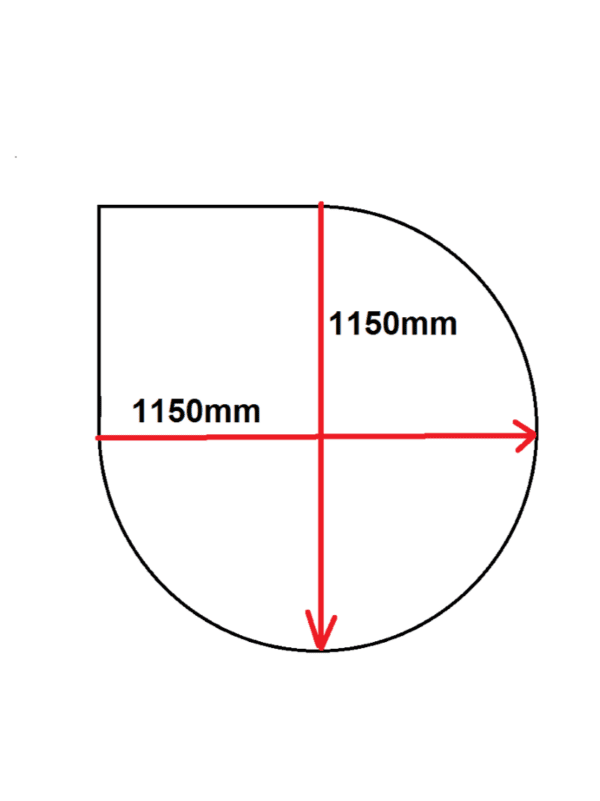 Castworks Hearth 1150x1150x20mm Teardrop Black Galaxy Granite