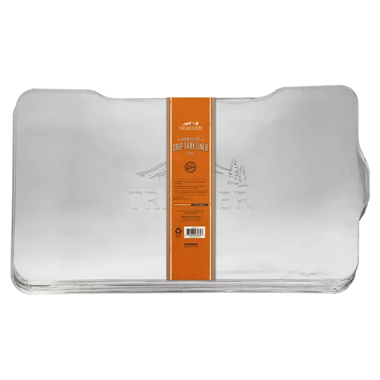 Set of five Traeger Ironwood 885 drip tray liners for BBQ accessories, designed to fit and protect the grill’s drip tray.