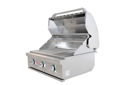 Grandfire Silverline 32 in-built grill head remains classic series profile no built-in back burner rotisserie kit