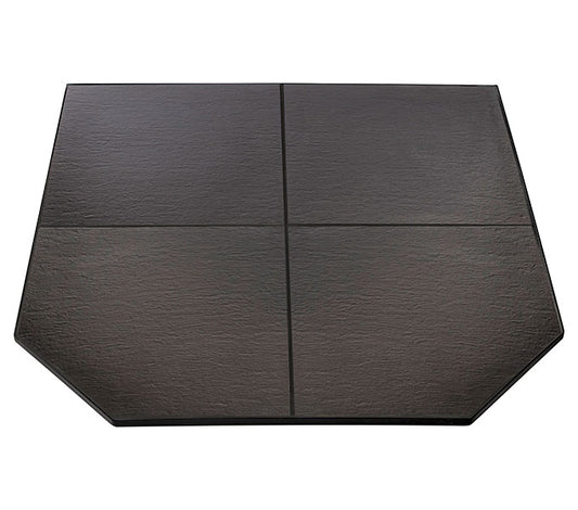 Kent Maxiheat Hearth 1m x 1m Matt Grey Cut Off Edge Metal Edge