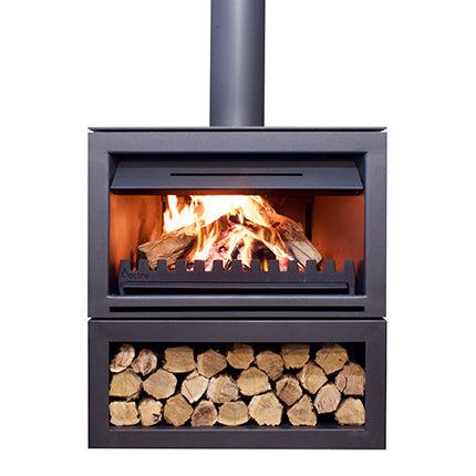 Nectre N900 Freestanding With Wood Stacker Base Inc Flue Kit
