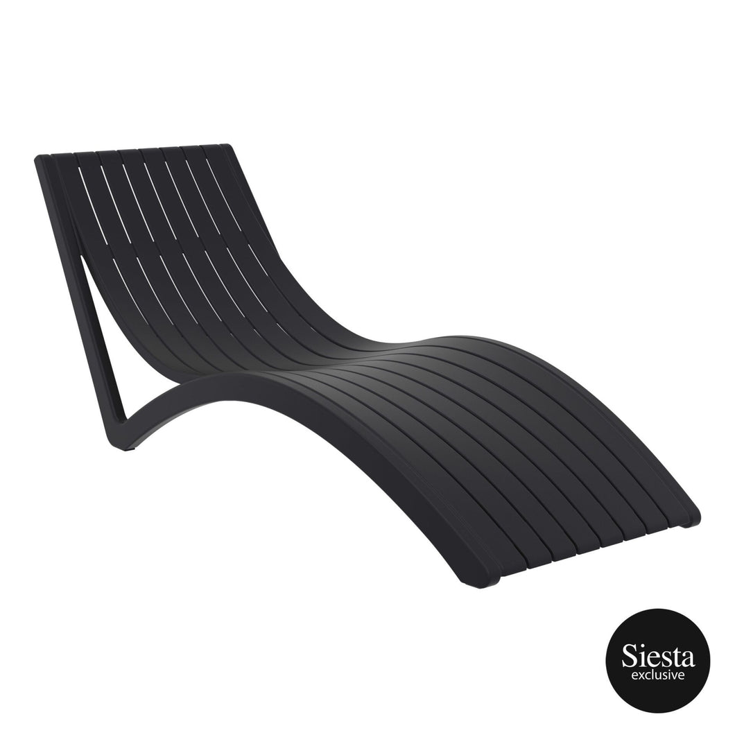 Furnlink Siesta Slim Sun Lounger - Anthracite