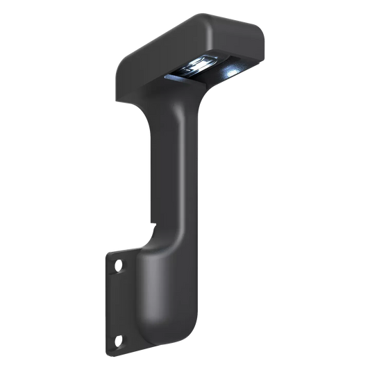 Traeger pellet sensor for BBQ, showing close-up of the digital device used to monitor pellet levels in Traeger grills