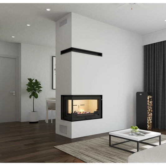 Seguin Visio 8 Plus Cast Iron Fireplace Left Side Glass