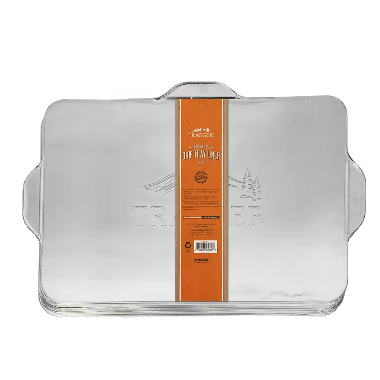 Traeger Timberline 850 drip tray liner in a 5-pack, compatible with Pro 780 BBQ grill, BBQ accessories for easy cleanup