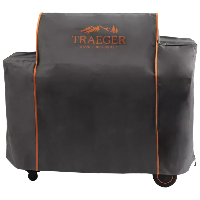 Timberline 1300 Traeger Ironwood 885 BBQ cover, waterproof accessory for outdoor grill protection.