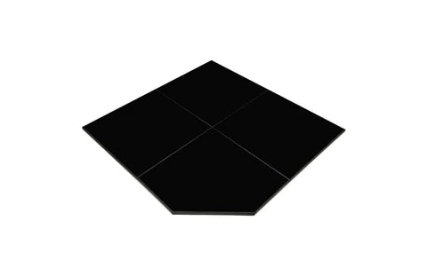 Kent Maxiheat Stone Hearth Corner 1.2 Full Slab Black