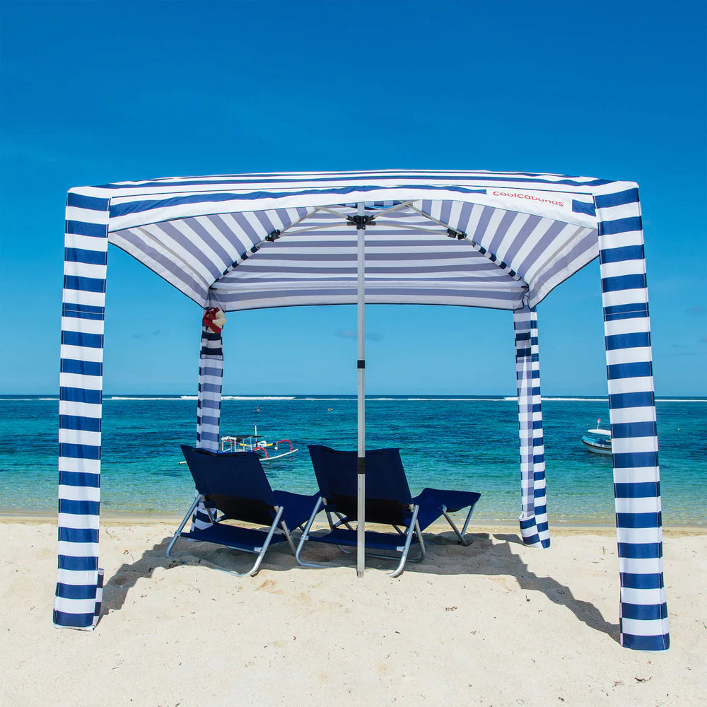 COOLCABANA 5 - Medium - 4m Navy Stripes