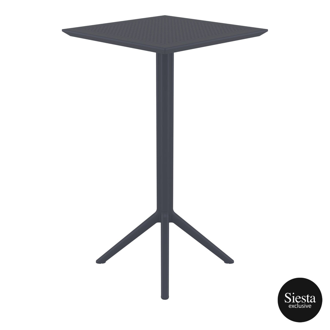 Furnlink Siesta Sky Folding Table 60 Square - Anthracite