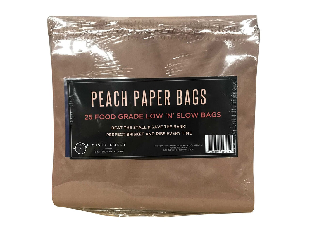 Misty Gully Peach Bags (25 Pack)