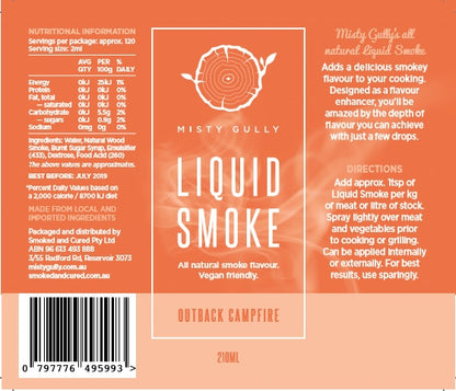 Misty Gully Outback Liquid Smoke 200ml