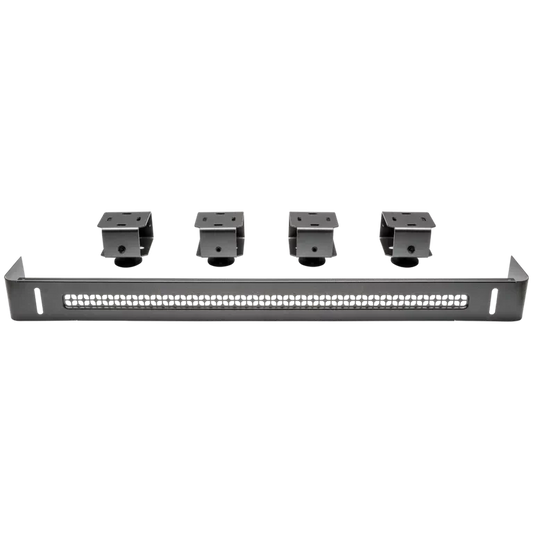 Traeger Timberline built-in trim kit for BBQ, showing stainless steel finish and installation details for outdoor cooking setup.