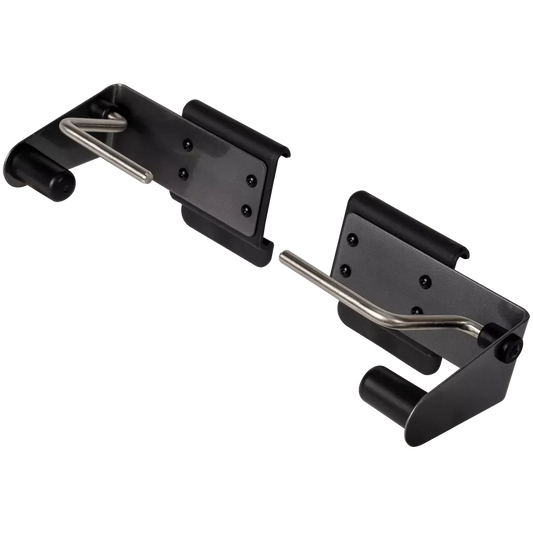 Traeger P.A.L. Pop-And-Lock Roll Rack for BBQ accessories, shown from a studio angle, durable metal construction for grilling tools.