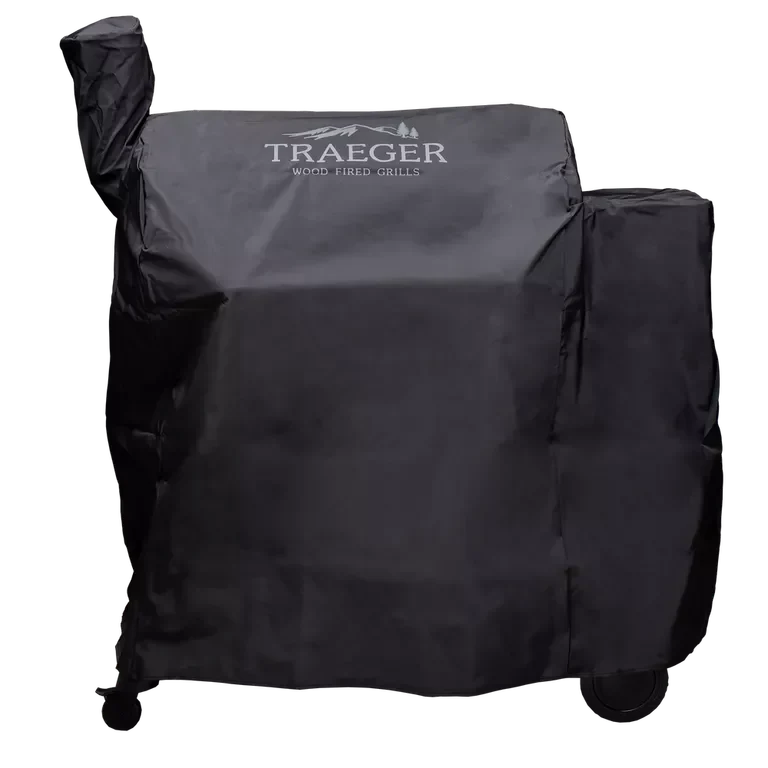 Traeger PRO 780 grill cover by BBQ and Fireplace Centre, protective outdoor cover for Traeger pellet grill, front view