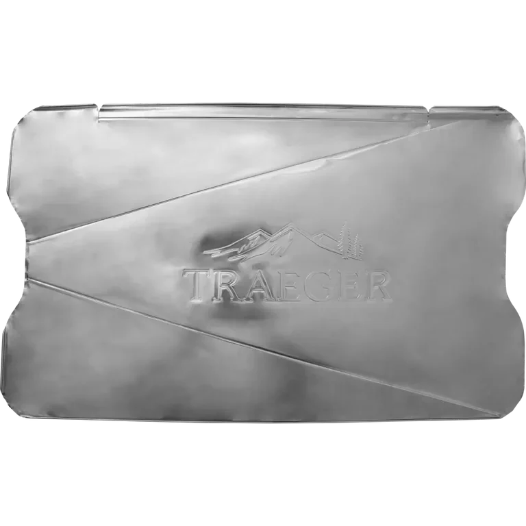 Traeger Woodridge size B drip tray liners for BBQ grills, 5-pack, universal accessories for efficient grease collection.