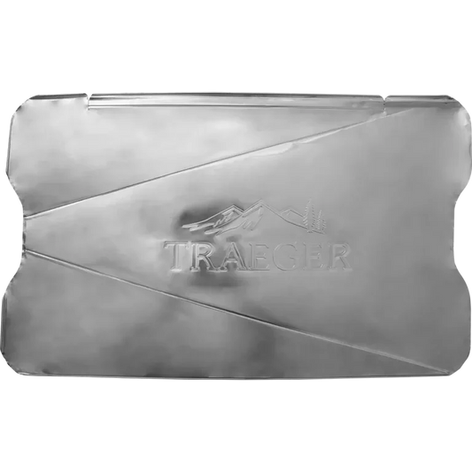 Traeger Woodridge size B drip tray liners for BBQ grills, 5-pack, universal accessories for efficient grease collection.