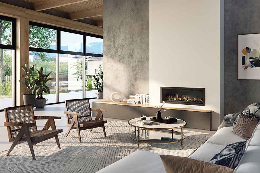 Real Flame ELEMENT 1800 DOUBLE SIDED NG/LPG POWER BALANCED FLUE FIRE